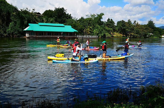 1.5 - 2 hour morning SUP boarding class for all ages and levels - The River Kwai Experience: Scenery, Temple Views, and Real Local Life