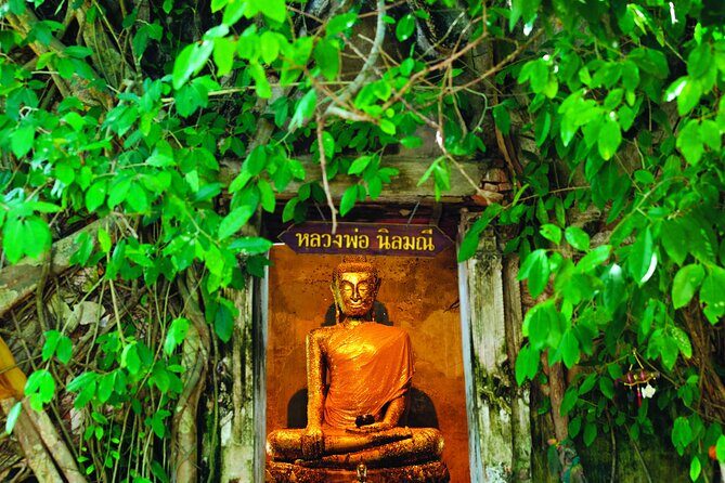 Amphawa Boat Ride & Railway Market: Multi-Lang Private Tour - Wat Bang Kung: banyan roots and the ordination hall