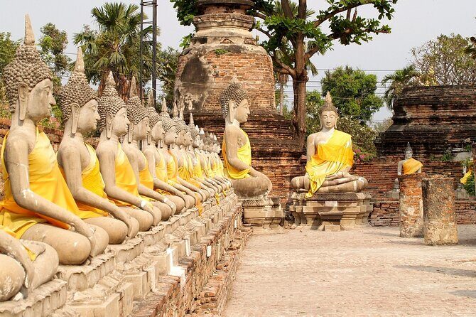 Ayutthaya Tour with Elephant Village, ATV & Floating Market - Temple stops: Wat Mahathat through Chaiwatthanaram