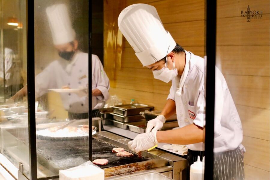 Baiyoke 82nd Floor Crystal Grill Buffet & Observation Deck - The rooftop 83rd floor meal: dining with skyline energy