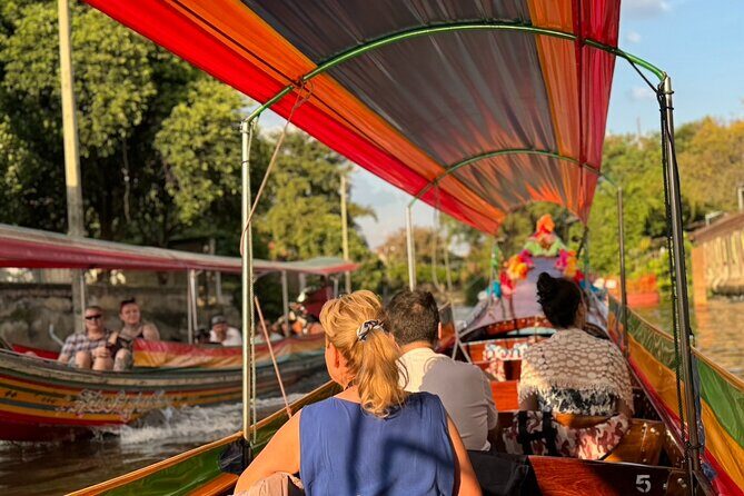 Bangkok 3-in-1 Tour: Longtail Boat,TukTuk & Street Food Adventure - Longtail Boat on Bangkokyai Canals to the Big Buddha Temple