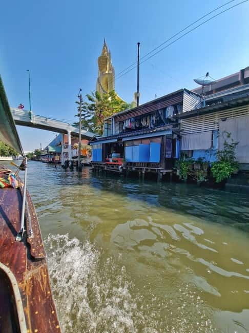 Bangkok Canals Hop-On Hop-Off Boat Tour - Wat Paknam: Giant White Buddha and the Emerald Glass Stupa
