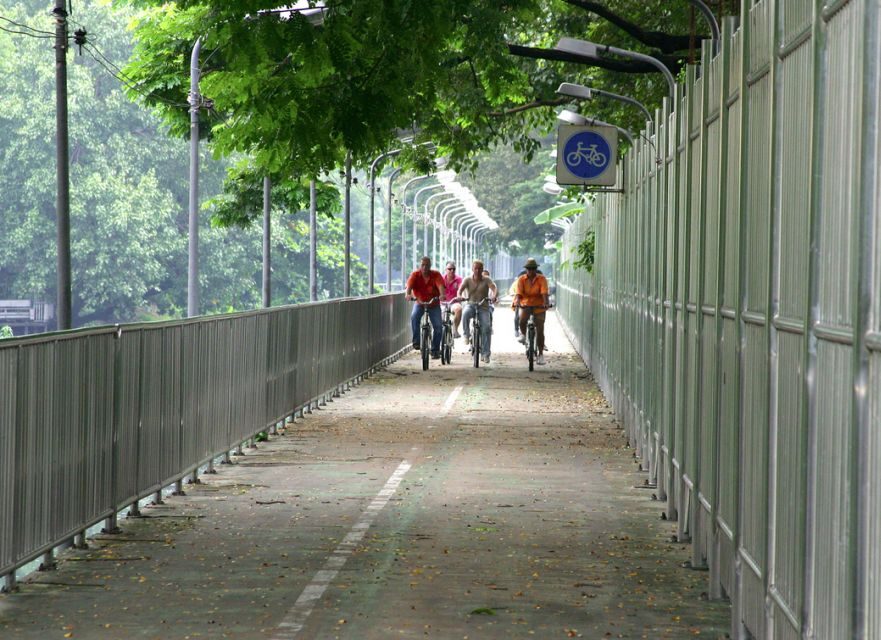 Bangkok: City Culture half-day Bike Tour - The green mile viaduct and Thanon Witthayu (Wireless Road)