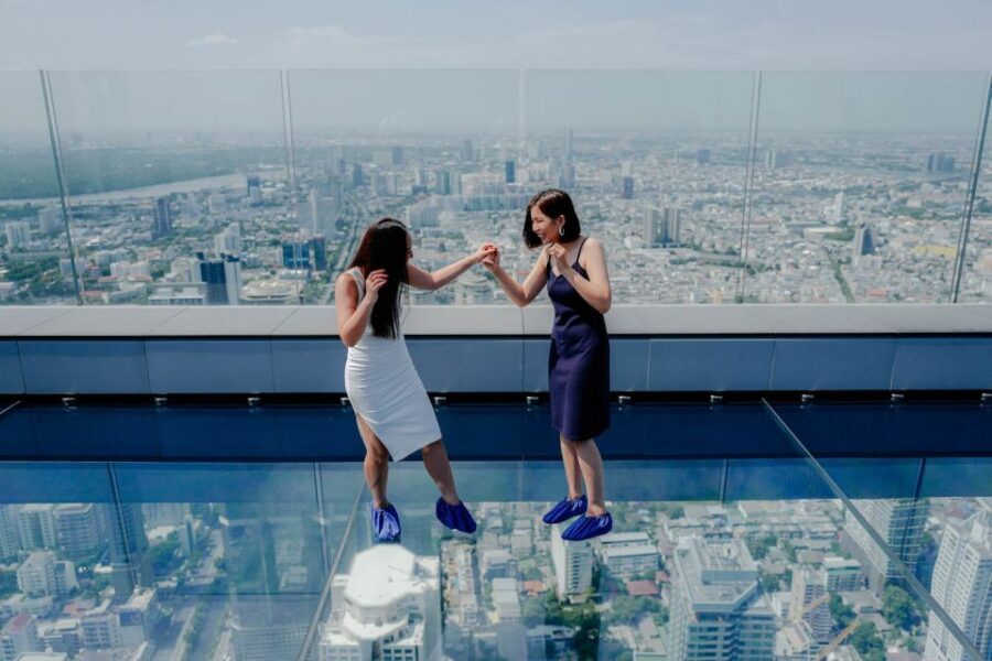 Bangkok: Damnoen Saduak, Train Market & Mahanakhon Day Trip - Mahanakhon Skywalk: the 314-meter finish with the glass look-down