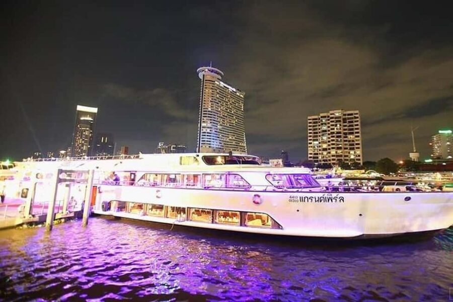 Bangkok: Evening Dinner Cruise with Live Music Chao Phraya - The Van Ride and Then the River Switch