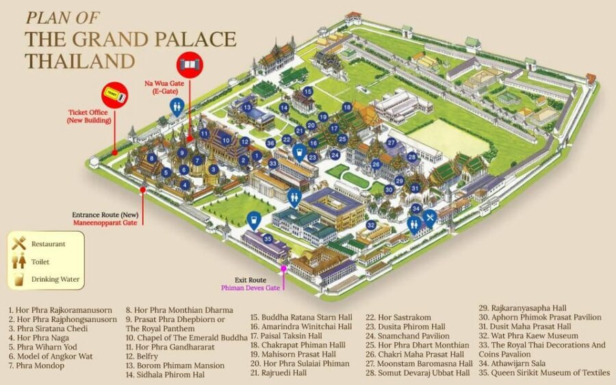 Bangkok: Grand Palace Skip-the-Line Entry Ticket - Entering the Grand Palace grounds: your self-guided route