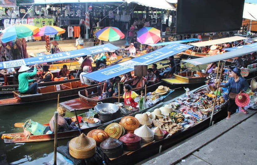 Bangkok: Railway, Floating Market & Chao Phraya Cruise Tour - Maeklong Railway Market: the scene that changes in seconds