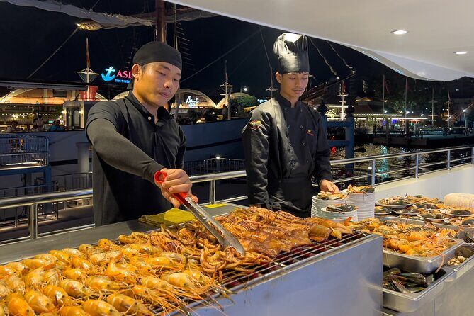 Bangkok Royal Galaxy Chao Phraya River Dinner Cruise - Dinner on board: seafood buffet, welcome drink, and live show