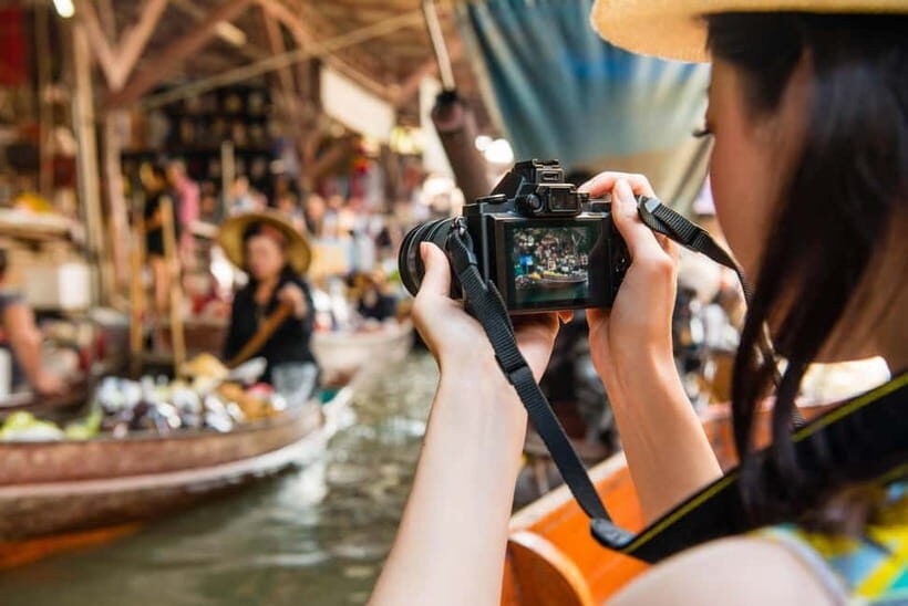 BKK: Damnoen Floating Market, Maeklong Rail & River Bridge - Maeklong Railway Market: the thrilling close-call you can feel