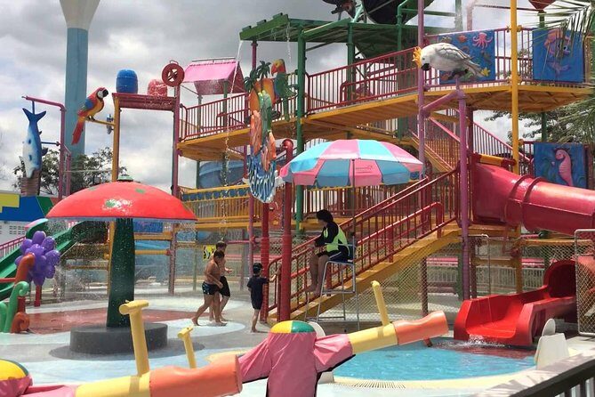 DreamWorld: Thailand’s Ultimate Theme Park - The in-between fun: cable car, train, bumper cars, and classic park chaos
