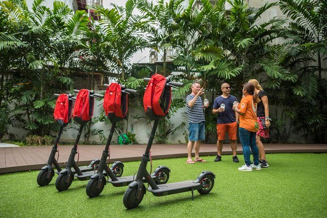 Electric Scooter Tour of Bangkok - Bang Rak start: scooter practice in the oldest district