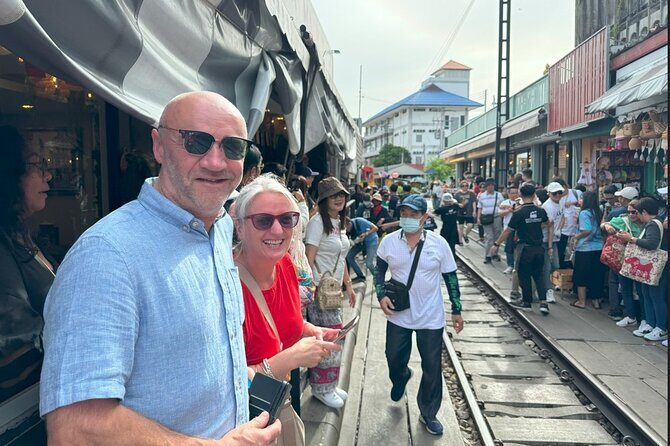 Floating Market and Railway Market Private Tour VIP Transport - Mae Klong Railway Market (Hoop Rom): Shopping Right Beside the Tracks