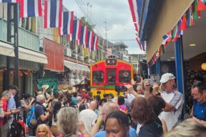 Floating Market & Train Market Private Tour(Premium Service) - Mae Klong Railway Market: watching the track-side train moment