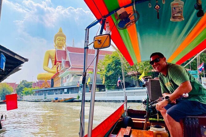 Hidden Bangkok Longtail Boat Tour to Big Buddha&Canal Life 2hrs - The Chaophraya River merge and Wat Arun view: classic Bangkok, with a twist