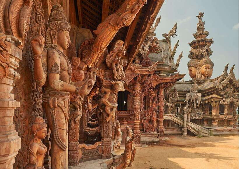 Pattaya: Sanctuary of Truth Admission with Guided Tour - A wall of wood: what makes the Sanctuary of Truth worth your time