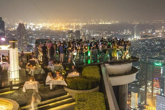 Sirocco Rooftop: "Hangover" Iconic Sky Dining Experience - The views over Bangkok and the Chao Phraya River