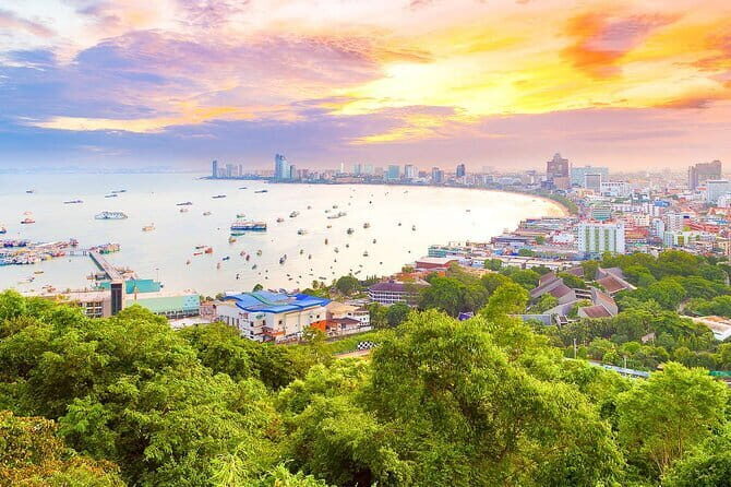 Sunset Party with Island Hopping by Catamaran from Pattaya - Koh Ped (Monkey Island): sunset vibes, light and sound, and optional add-ons