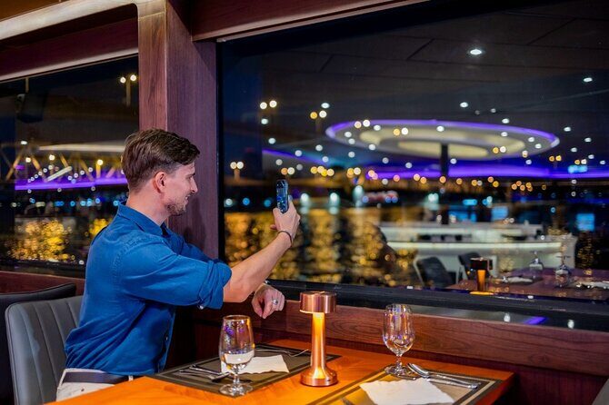 The Opulence Dinner Cruise from Iconsiam Bangkok - Rooftop deck and 360° views on the Chao Phraya at night