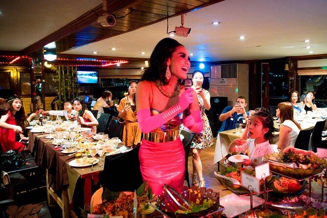 White Orchid Dinner Cruise at Bangkok with Pickup & Live Music - Buffet dinner at 8:00 PM: Thai plus international comfort